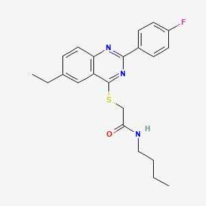 molecular formula C22H24FN3OS B12842274 N-Butyl-2-[[6-Ethyl-2-(4-Fluorophenyl)-4-Quinazolinyl]Thio]-Acetamide 