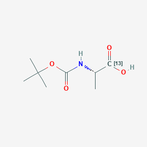 molecular formula C8H15NO4 B1284228 Boc-Ala-OH-1-13C CAS No. 201740-78-5