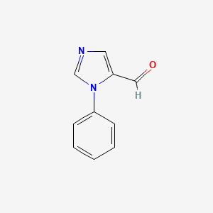 molecular formula C10H8N2O B12842350 1-phenyl-1H-imidazole-5-carbaldehyde 