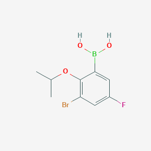 molecular formula C9H11BBrFO3 B1284241 3-Bromo-5-fluoro-2-isopropoxyphenylboronic acid CAS No. 352534-84-0