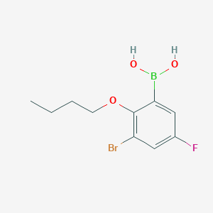 molecular formula C10H13BBrFO3 B1284242 3-溴-2-丁氧基-5-氟苯硼酸 CAS No. 352534-85-1