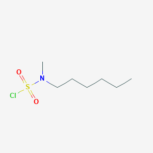 molecular formula C7H16ClNO2S B12842443 Hexylmethylsulfamoyl chloride 