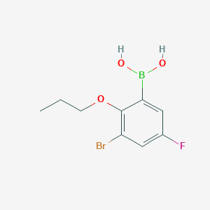 molecular formula C9H11BBrFO3 B1284248 3-Bromo-5-fluoro-2-propoxyphenylboronic acid CAS No. 868272-84-8