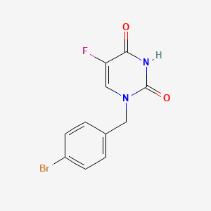 molecular formula C11H8BrFN2O2 B12842576 Uracil, 1-(p-bromobenzyl)-5-fluoro- CAS No. 85093-34-1