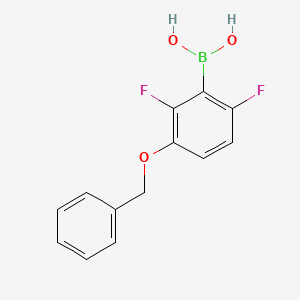 molecular formula C13H11BF2O3 B1284264 3-Benzyloxy-2,6-difluorophenylboronic acid CAS No. 870718-07-3