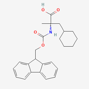 molecular formula C25H29NO4 B12842645 Fmoc-a-methyl-(S)-3-cyclohexylalanine 