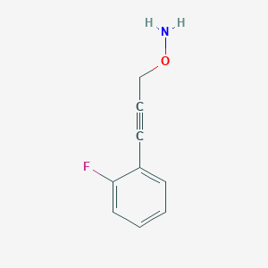 molecular formula C9H8FNO B12842668 O-[3-(2-fluorophenyl)prop-2-ynyl]hydroxylamine 