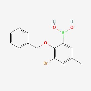molecular formula C14H14BBrO3 B1284267 2-Benzyloxy-3-bromo-5-methylphenylboronic acid CAS No. 870777-20-1