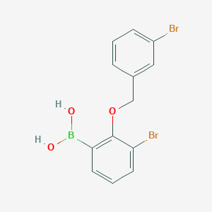 molecular formula C13H11BBr2O3 B1284268 （3-溴-2-（（3-溴苯甲基）氧基）苯基）硼酸 CAS No. 849062-27-7