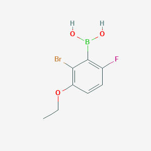 molecular formula C8H9BBrFO3 B1284271 2-Bromo-3-ethoxy-6-fluorophenylboronic acid CAS No. 849052-19-3