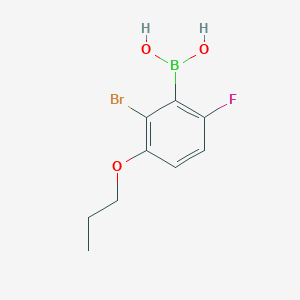 molecular formula C9H11BBrFO3 B1284272 2-Bromo-6-fluoro-3-propoxyphenylboronic acid CAS No. 849052-20-6
