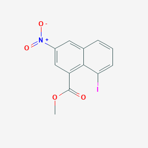 molecular formula C12H8INO4 B12842761 Methyl 8-iodo-3-nitro-1-naphthoate 