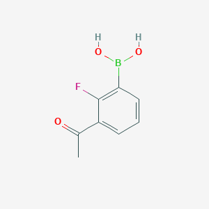 molecular formula C8H8BFO3 B1284281 3-Acetyl-2-fluorophenylboronic acid CAS No. 870778-95-3