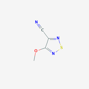 molecular formula C4H3N3OS B12842843 3-Cyano-4-methoxy-1,2,5-thiadiazole 