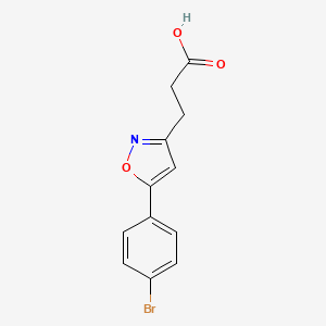 molecular formula C12H10BrNO3 B1284288 5-(4-溴苯基)异恶唑-3-丙酸 CAS No. 870703-99-4