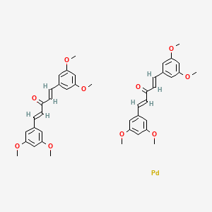 molecular formula C42H44O10Pd B1284291 Bis(3,5,3',5'-dimethoxydibenzylideneacetone)palladium(0) CAS No. 811862-77-8