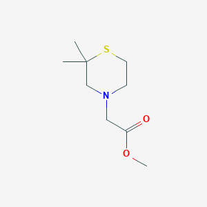 molecular formula C9H17NO2S B12843008 Methyl 2-(2,2-dimethylthiomorpholin-4-yl)acetate 