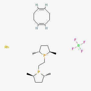 B1284301 1,2-Bis[(2R,5R)-2,5-(dimethylphospholano]ethane(cyclooctadiene)rhodium(I) tetrafluoroborate CAS No. 305818-67-1