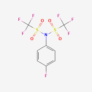 molecular formula C8H4F7NO4S2 B12843054 N-(4-Fluorophenyl) bis-trifluoromethane sulfonimide 