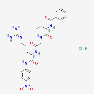 molecular formula C26H35ClN8O6 B1284318 N-苯甲酰-缬-甘-精对硝基苯胺盐酸盐 CAS No. 64815-80-1