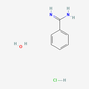 molecular formula C7H11ClN2O B1284320 Benzamidine hydrochloride hydrate CAS No. 206752-36-5