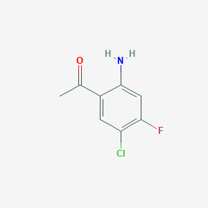 molecular formula C8H7ClFNO B1284322 2'-Amino-5'-chloro-4'-fluoroacetophenone CAS No. 937816-85-8
