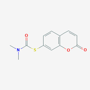 molecular formula C12H11NO3S B12843264 S-(2-Oxo-2H-chromen-7-yl) dimethylcarbamothioate 