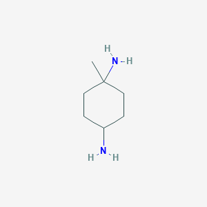 molecular formula C7H16N2 B12843296 1-Methylcyclohexane-1,4-diamine 