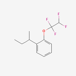 molecular formula C12H14F4O B12843334 o-sec-Butyl-alpha,alpha,beta,beta-tetrafluorophenetole CAS No. 28202-34-8
