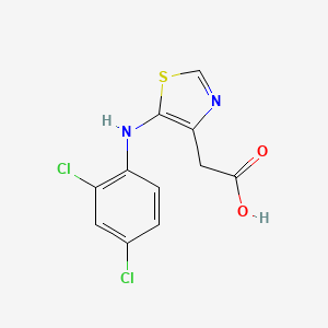 molecular formula C11H8Cl2N2O2S B12843352 2-(2,4-Dichlorophenylamino-3,5-thiazolyl)acetic acid 