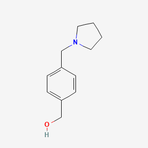 molecular formula C12H17NO B1284343 [4-(Pyrrolidin-1-ylmethyl)phenyl]methanol CAS No. 91271-60-2