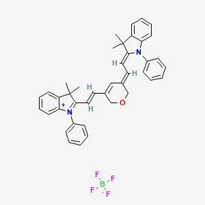 molecular formula C41H39BF4N2O B12843440 (2Z)-2-[(2E)-2-[3-[(E)-2-(3,3-dimethyl-1-phenylindol-1-ium-2-yl)ethenyl]-2H-pyran-5-ylidene]ethylidene]-3,3-dimethyl-1-phenylindole;tetrafluoroborate 