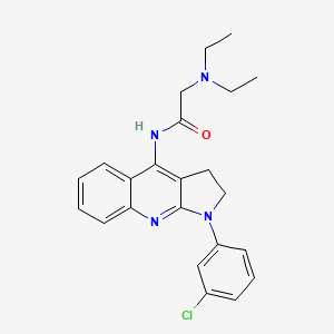 molecular formula C23H25ClN4O B12843451 N-(1-(3-Chlorophenyl)-2,3-dihydro-1H-pyrrolo[2,3-b]quinolin-4-yl)-2-(diethylamino)acetamide 