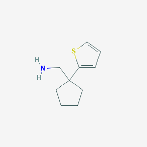 molecular formula C10H15NS B1284350 [1-(Thiophen-2-yl)cyclopentyl]methanamine CAS No. 75180-54-0