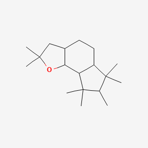 molecular formula C18H32O B12843502 Decahydro-2,2,6,6,7,8,8-heptamethyl-2H-indeno(4,5-b)furan CAS No. 476332-65-7