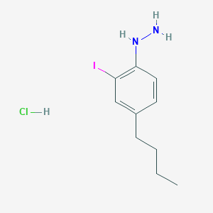 molecular formula C10H16ClIN2 B1284353 1-(4-丁基-2-碘苯基)肼盐酸盐 CAS No. 1049736-51-7