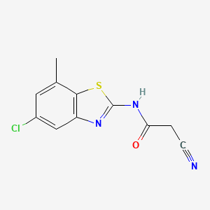 molecular formula C11H8ClN3OS B12843530 N-(5-Chloro-7-methyl-1,3-benzothiazol-2-yl)-2-cyanoacetamide 