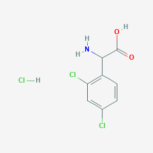 molecular formula C8H8Cl3NO2 B1284354 2-Amino-2-(2,4-dichlorophenyl)acetic acid hydrochloride CAS No. 1031790-97-2