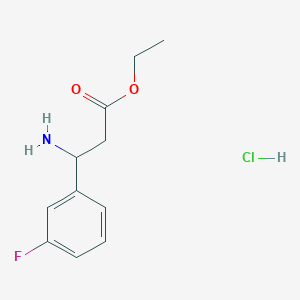 molecular formula C11H15ClFNO2 B1284359 Ethyl 3-amino-3-(3-fluorophenyl)propanoate hydrochloride CAS No. 182199-73-1