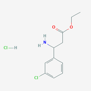 molecular formula C11H15Cl2NO2 B1284360 Ethyl 3-amino-3-(3-chlorophenyl)propanoate hydrochloride CAS No. 188815-45-4