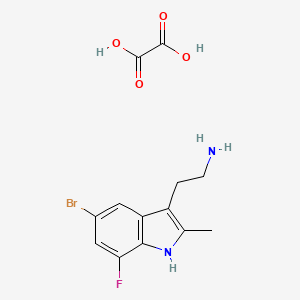 molecular formula C13H14BrFN2O4 B1284364 2-(5-Bromo-7-fluoro-2-methyl-1H-indol-3-YL)ethylamine oxalate 