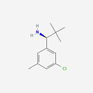 molecular formula C12H18ClN B12843640 (S)-1-(3-chloro-5-methylphenyl)-2,2-dimethylpropan-1-amine 