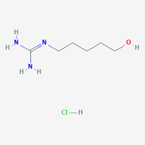 molecular formula C6H16ClN3O B1284367 N-(5-Hydroxypentyl)guanidine hydrochloride 