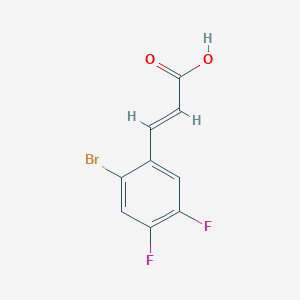 molecular formula C9H5BrF2O2 B12843693 2-Bromo-4,5-difluorocinnamic acid 