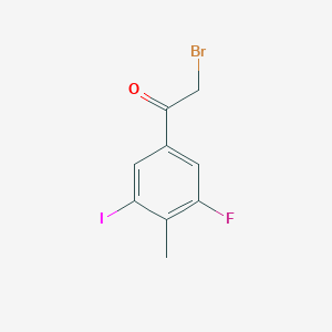 molecular formula C9H7BrFIO B12843773 3-Fluoro-5-iodo-4-methylphenacyl bromide 