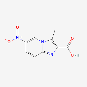 molecular formula C9H7N3O4 B12843786 3-Methyl-6-nitroimidazo[1,2-a]pyridine-2-carboxylic acid 