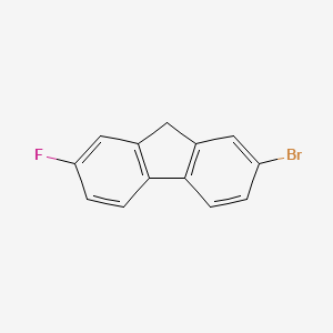 molecular formula C13H8BrF B12843833 2-bromo-7-fluoro-9H-fluorene CAS No. 1806-21-9