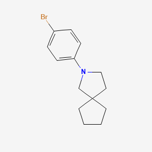 molecular formula C14H18BrN B12843896 2-(4-Bromophenyl)-2-azaspiro[4.4]nonane CAS No. 61343-32-6