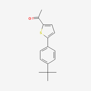 molecular formula C16H18OS B12843908 1-[5-(4-Tert-butylphenyl)-2-thienyl]ethanone CAS No. 893738-24-4
