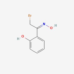 molecular formula C8H8BrNO2 B12843909 2-[(E)-C-(bromomethyl)-N-hydroxycarbonimidoyl]phenol 